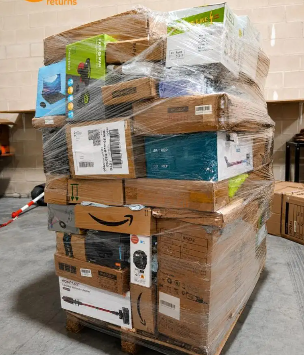 Palé mixto de devoluciones (procedencia Amazon) · 100-120 unidades