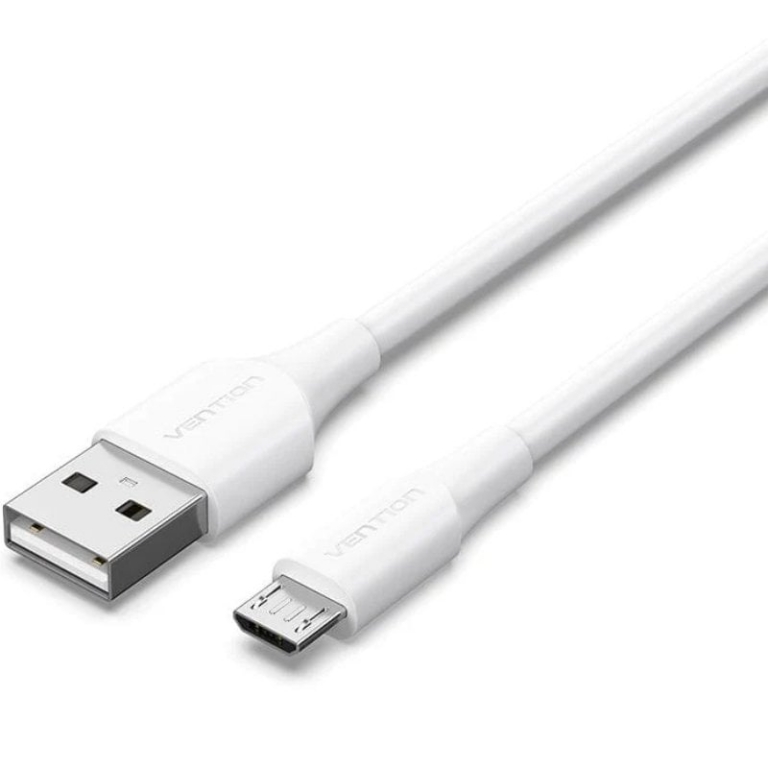 Cable USB 2.0 Vention CTIWF/ USB Macho - MicroUSB Macho/ Hasta 60W/ 480Mbps/ 1m/ Blanco