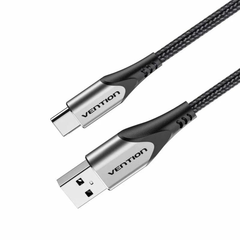 Cable USB 2.0 Tipo-C Vention CODHF/ USB Macho - USB Tipo-C Macho/ 480Mbps/ 1m/ Gris