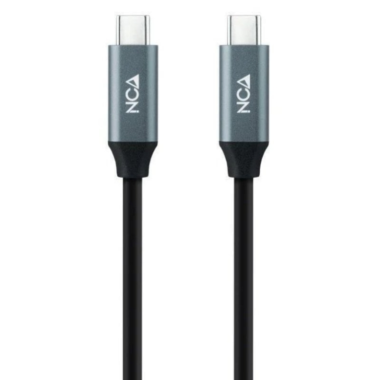 Cable USB 3.2 Tipo-C Nanocable 10.01.4303/ USB Tipo-C Macho - USB Tipo-C Macho/ hasta 100W/ 20Gbps/ 3m/ Gris y Negro
