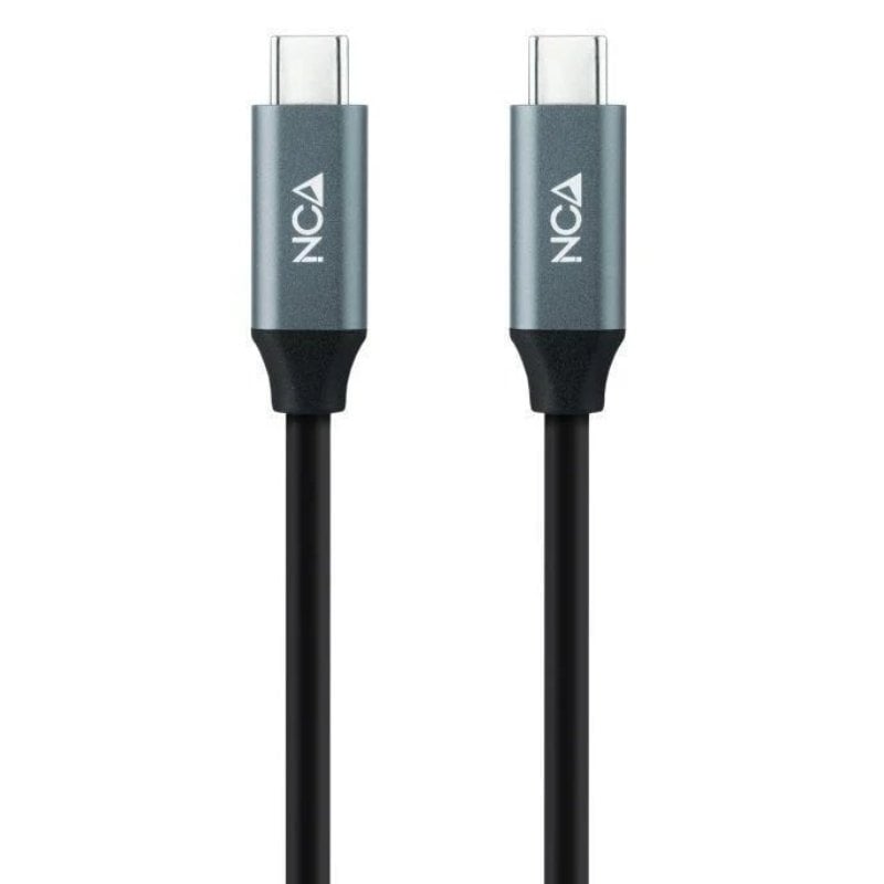 Cable USB 3.2 Tipo-C Nanocable 10.01.4303/ USB Tipo-C Macho - USB Tipo-C Macho/ hasta 100W/ 20Gbps/ 3m/ Gris y Negro