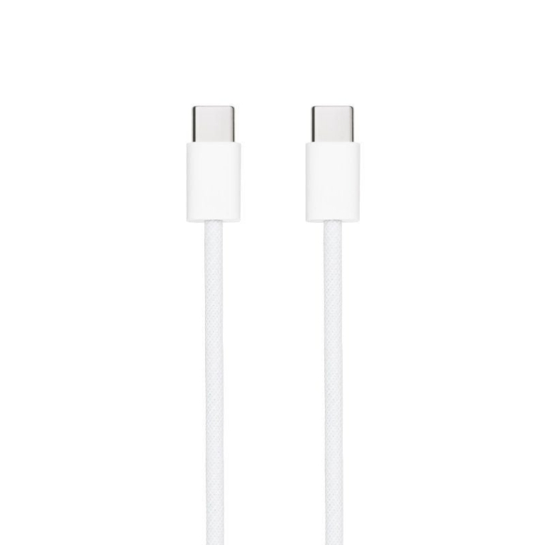 Cable USB 2.0 Tipo-C Nanocable 10.01.6001-CO/ USB Tipo-C Macho - USB Tipo-C Macho/ Hasta 60W/ 480Mbps/ 1m/ Blanco