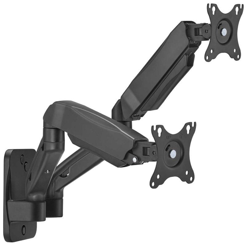 Soporte de Pared para 2 Monitores o TV Aisens WT32TSR-225/ Giratorio/ Inclinable/ hasta 9kg