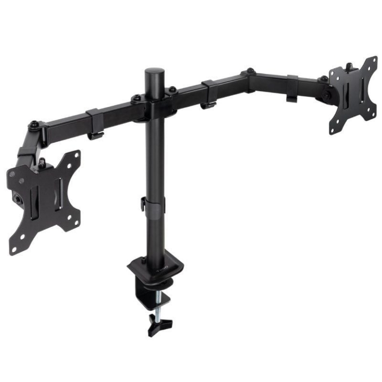 Soporte de Mesa para 2 Monitores TooQ DB1802TN-B/ Giratorio/ Inclinable/ hasta 8kg
