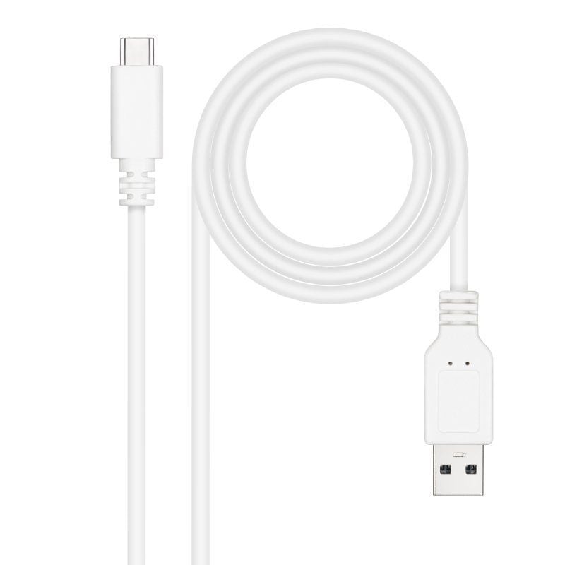 Cable USB 2.0 Nanocable 10.01.2103-W/ USB Tipo-C Macho - USB Macho/ 480Mbps/ 3m/ Blanco