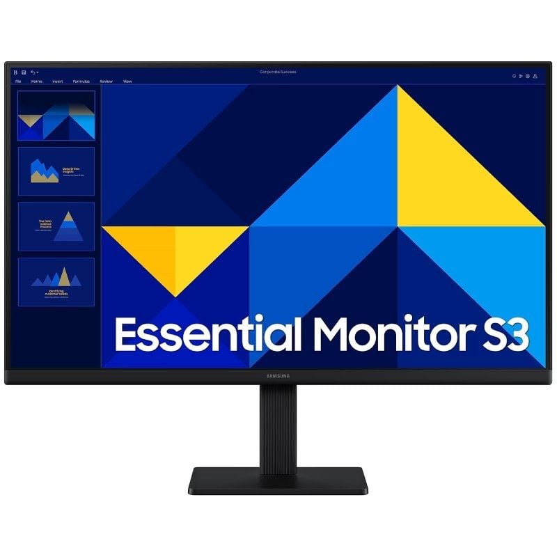 Monitor Profesional Samsung Essential Monitor S3 S24D300GAU/ 24"/ Full HD/ Negro