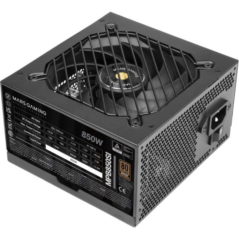 Fuente de Alimentación Mars Gaming MPB850SI/ 850W/ Ventilador 12cm/ 80 Plus Bronze