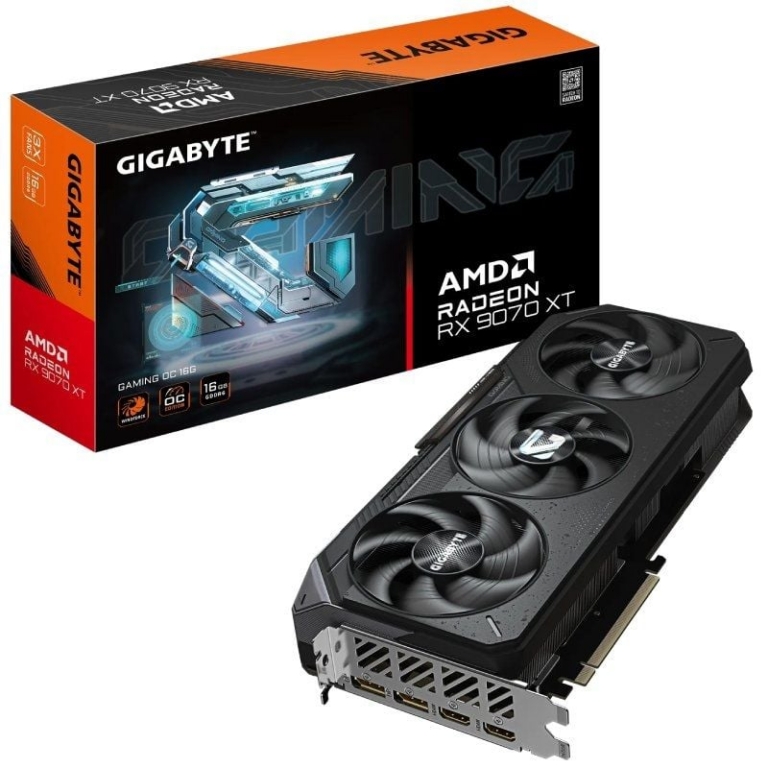 Tarjeta Gráfica Gigabyte Radeon RX 9070 XT Gaming OC/ 16GB GDDR6