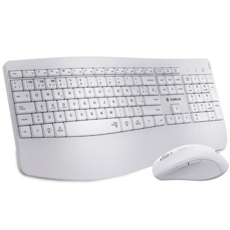 Teclado y Ratón Inalámbrico Subblim Combo Dual Office Prowave/ Blanco