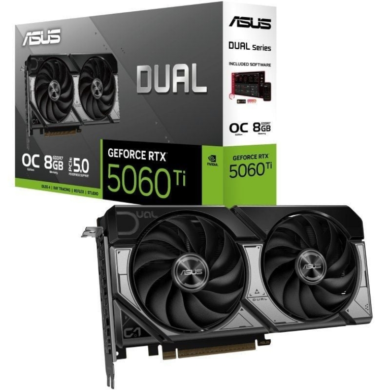 Tarjeta Gráfica Asus Dual GeForce RTX 5060 Ti OC/ 8GB GDDR7