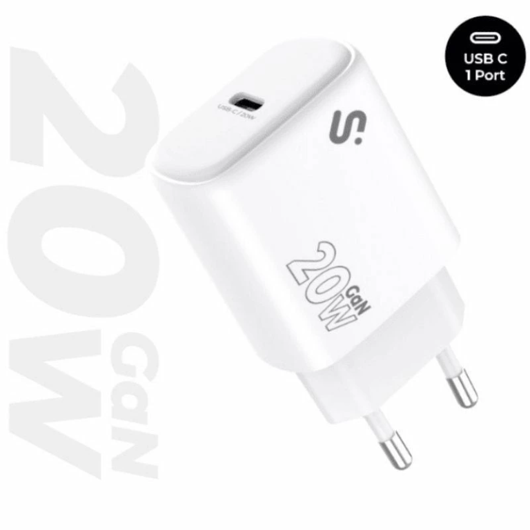 Cargador de Pared GaN Subblim 20W Charger USB C/ 1xUSB Tipo-C/ 20W