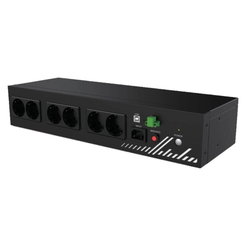 SAI Línea Interactiva Phasak Compact/ 800VA-480W/ 8 Salidas/ Formato Rack 2U