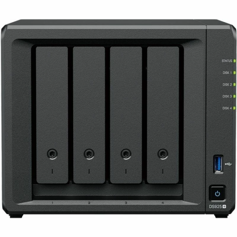 NAS Synology Diskstation DS925+/ 4 Bahías 3.5"- 2.5"/ 4GB DDR4/ Formato Torre