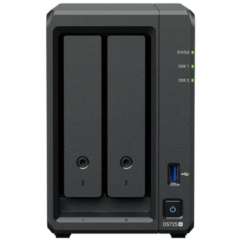 NAS Synology Diskstation DS725+/ 2 Bahías 3.5"- 2.5"/ 8GB DDR4/ Formato Torre