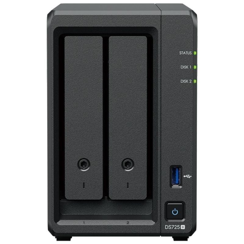 NAS Synology Diskstation DS725+/ 2 Bahías 3.5"- 2.5"/ 8GB DDR4/ Formato Torre