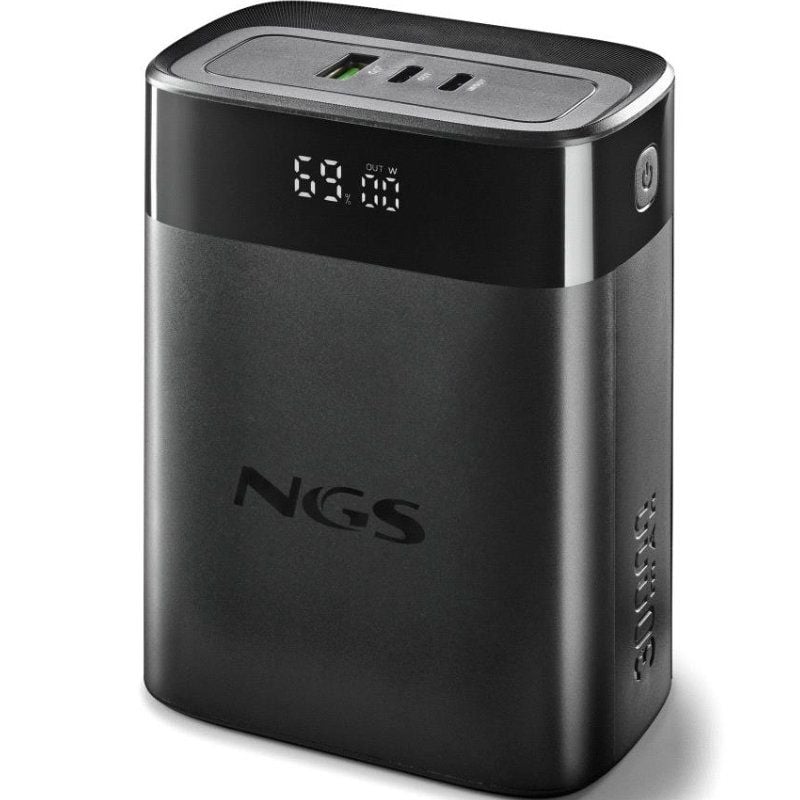 Powerbank 30000mAh NGS TWIX30/ 140W/ Compatible con Portátiles/ Negra