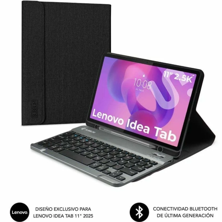 Funda con Teclado Subblim Keytab Pro BT Lenovo Idea Tab 11" 2025/ Negra