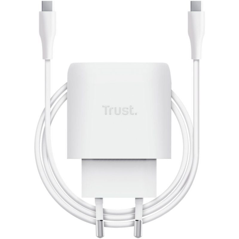Cargador de Pared GaN Trust Maxo 45W/ 1xUSB Tipo-C/ Incluye Cable USB Tipo-C/ 45W