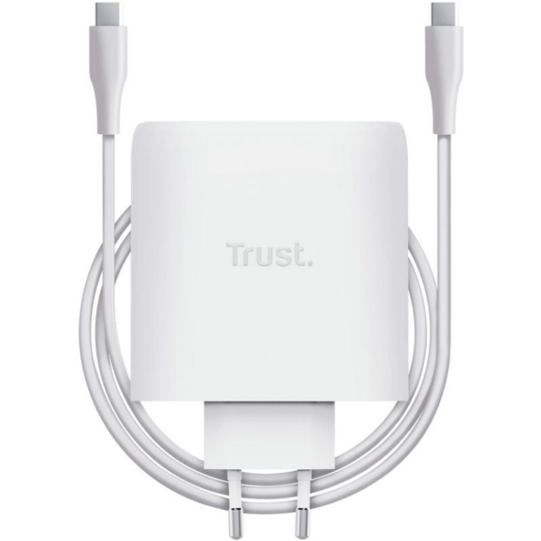Cargador de Pared GaN Trust Maxo 100W/ 2xUSB Tipo-C/ Incluye Cable USB Tipo-C/ 100W