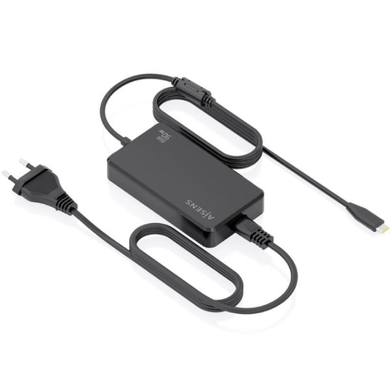 Cargador de Portátil GaN Aisens ASCH-1PD90D069-BK/ 1xUSB Tipo-C/ 90W/ Automático/ Voltaje 5-20V