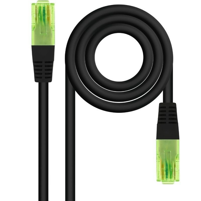 Cable de Red RJ45 UTP Nanocable 10.20.1400-BK Cat.6/ 50cm/ Negro