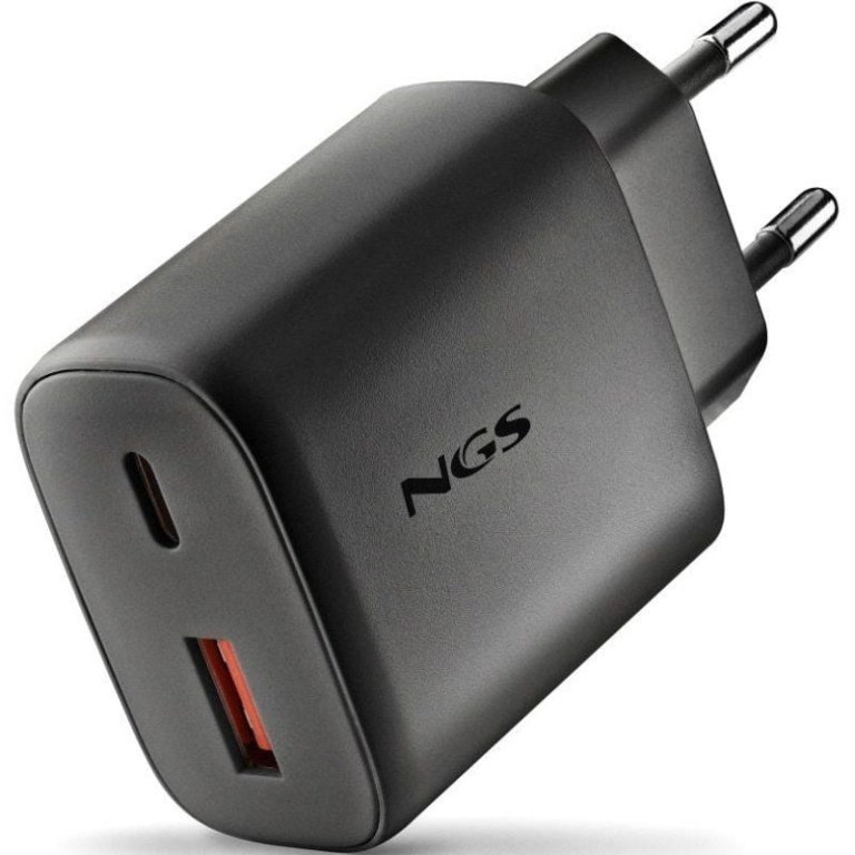 Cargador de Pared GaN NGS Era 45W/ 1xUSB Tipo-C/ 1xUSB/ 45W