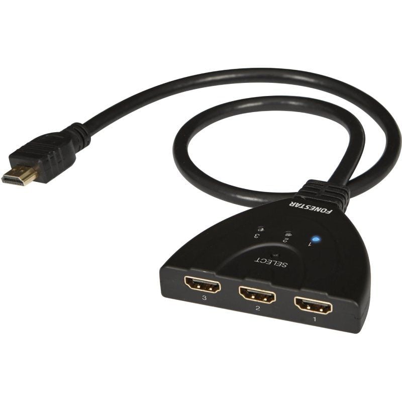 Switch HDMI 3 en 1 Fonestar FO-513/ 3xHDMI