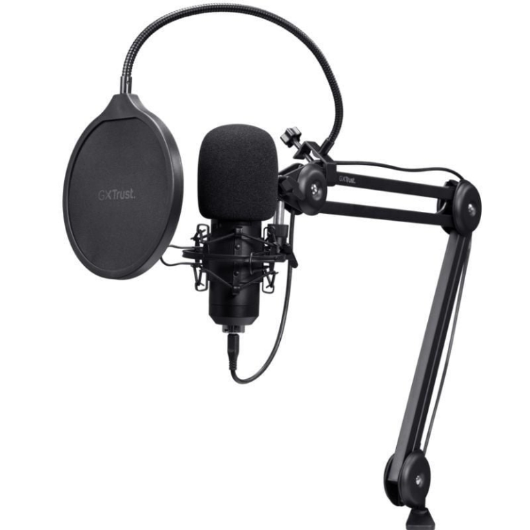 Micrófono Gaming Trust Gaming GXT 270 Emita II+ 25770/ USB/ Negro