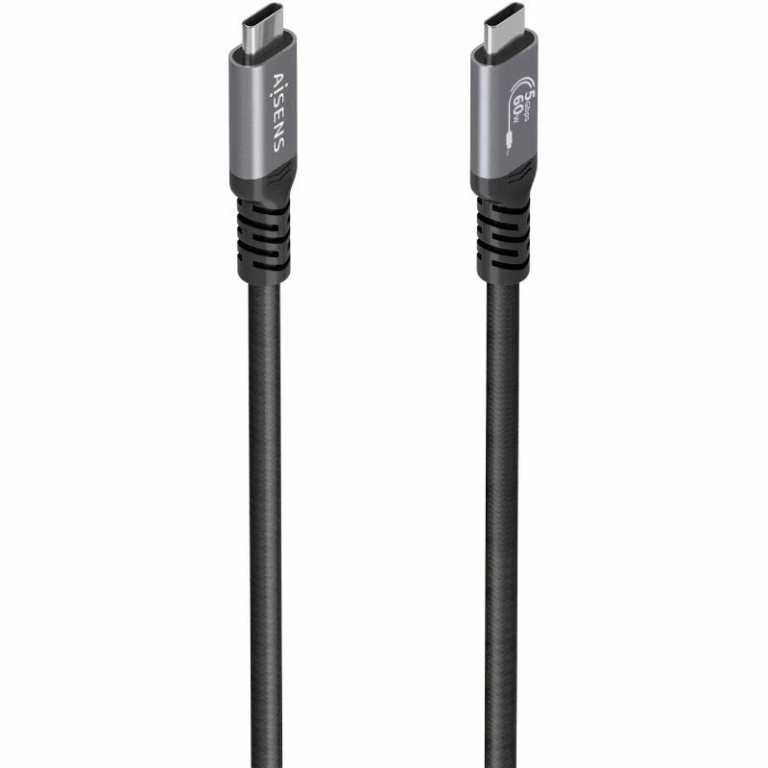Cable USB 3.2 Tipo-C Aisens A107-0992/ USB Tipo-C Macho - USB Tipo-C Macho/ Hasta 60W/ 5Gbps/ 10m/ Negro