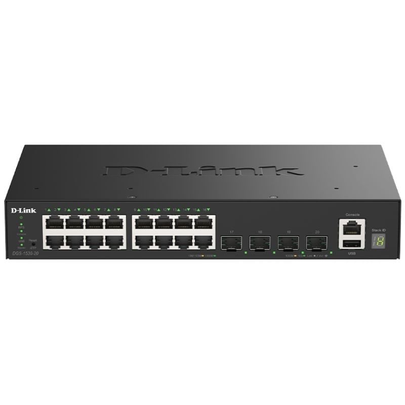 Switch Gestionable D-Link DGS-1530-20/E 16 Puertos/ RJ-45 10/100/1000