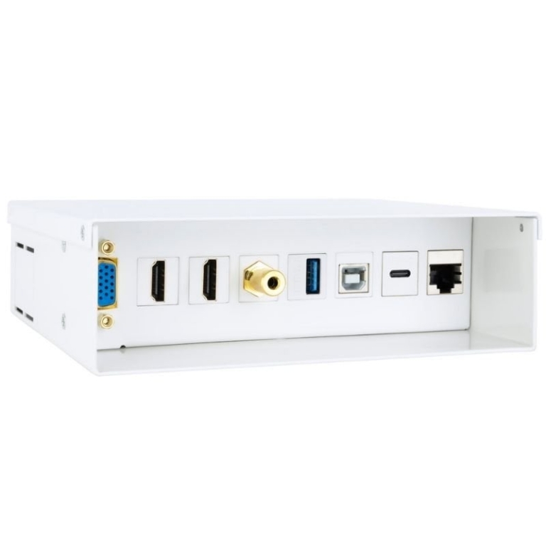 Caja de Conexiones Nanocable 10.35.0004/ VGA - 2x HDMI - Jack 3.5 - USB 3.0 - USB Tipo-C - USB 2.0 - RJ45