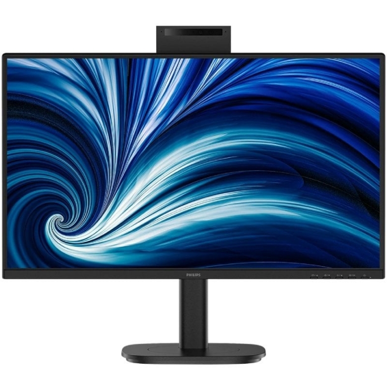 Monitor Profesional Philips 24B2N3200JH 23.8"/ Full HD/ Webcam/ Multimedia/ Regulable en altura/ Negro