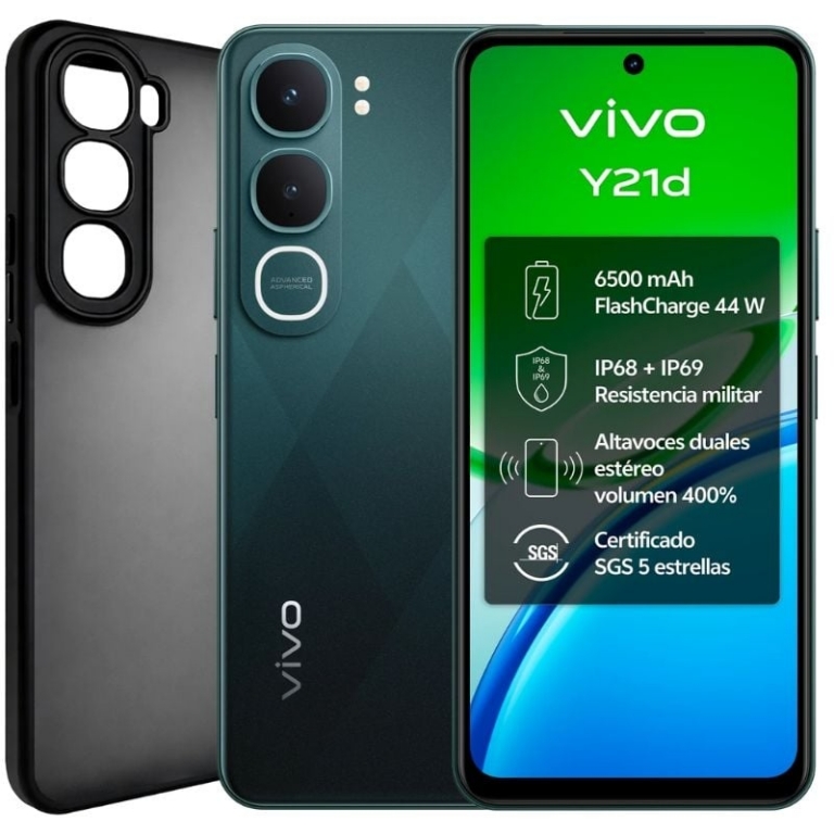 Smartphone Vivo Y21D 4GB/ 128GB/ 6.68"/ Verde