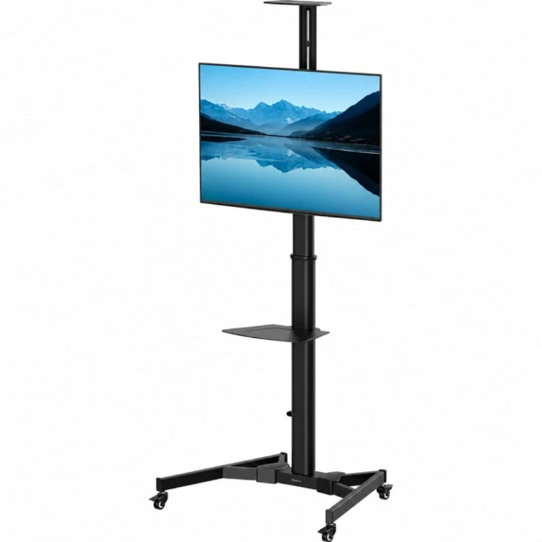 Soporte de Suelo Inclinable con Ruedas y Manivela Fellowes 100136877 para TV 70"/ hasta 50kg