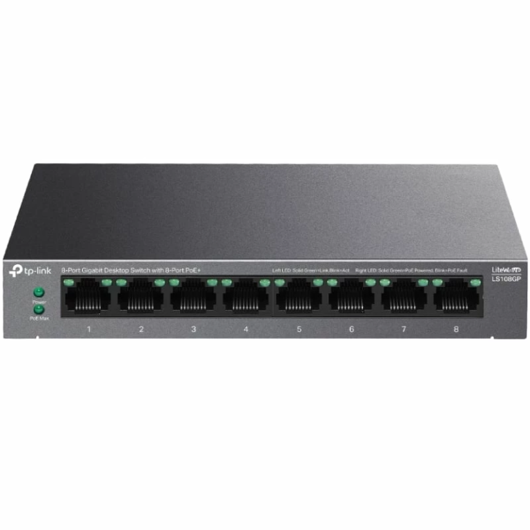 Switch TP-Link LS108GP 8 Puertos/ RJ-45 10/100/1000/ PoE+
