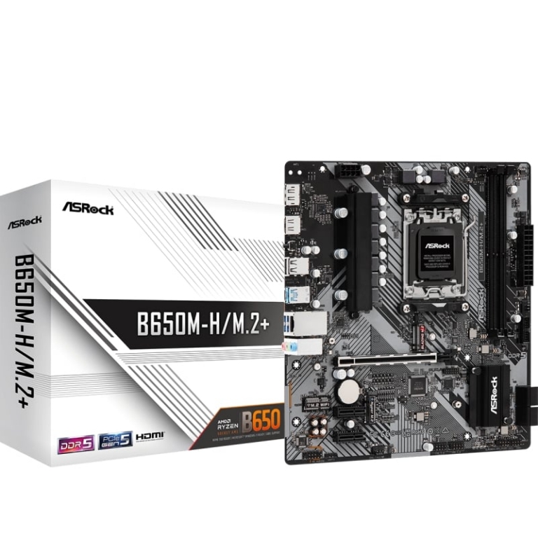 Placa Base Asrock B650M-H/M.2+/ DDR5/ PCIe 4.0/ Socket AM5/ Micro ATX