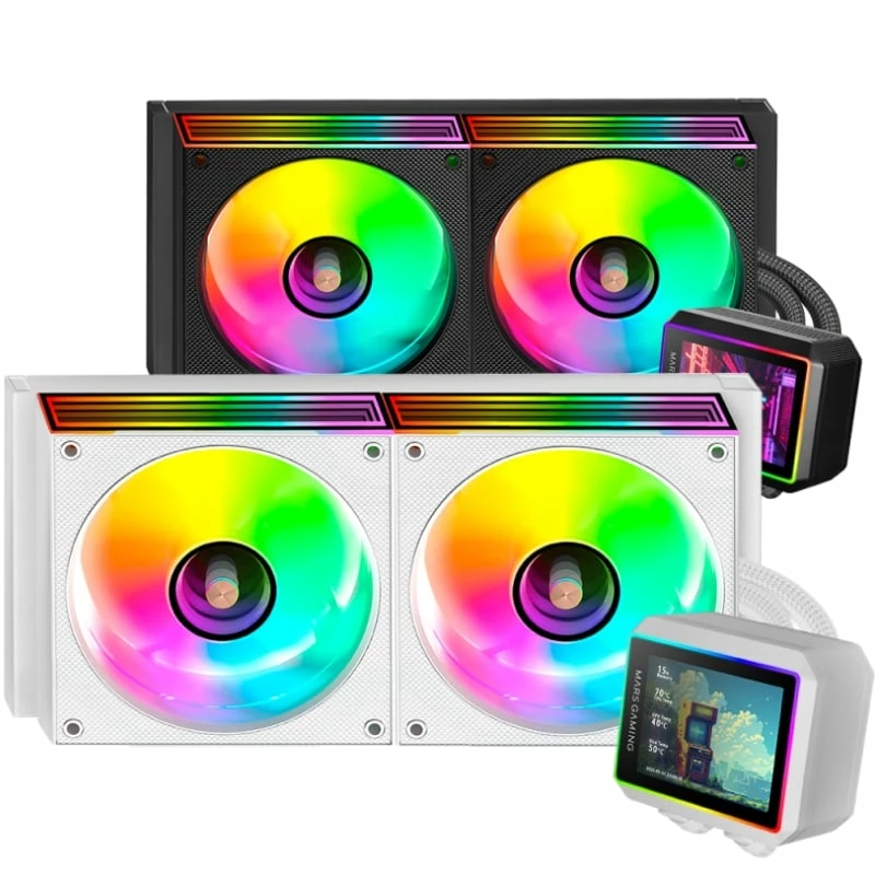 Sistema de Refrigeración Líquida Mars Gaming ML-VISIONII240/ Blanco