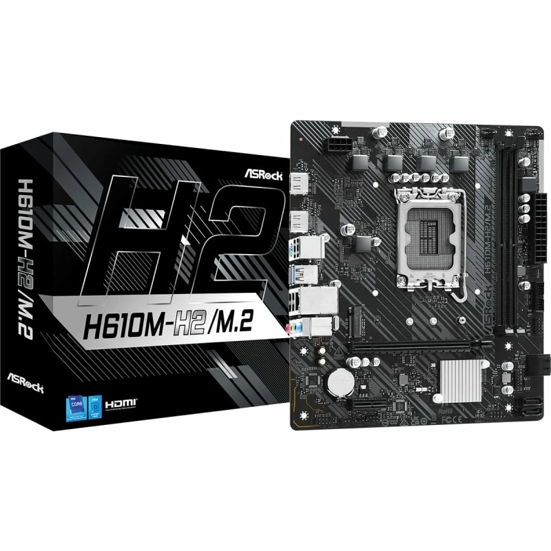 Placa Base Asrock H610M-H2/M.2 Socket 1700/ DDR4/ PCIe 4.0/ Micro ATX