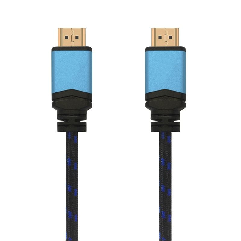Cable HDMI 2.0 4K Aisens A120-0356 V2/ HDMI Macho - HDMI Macho/ 1m/ Negro/ Azul