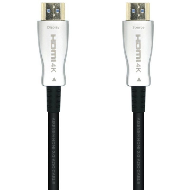 Cable HDMI 2.0 AOC 4K Aisens A148-0380/ HDMI Macho - HDMI Macho/ 50m/ Negro