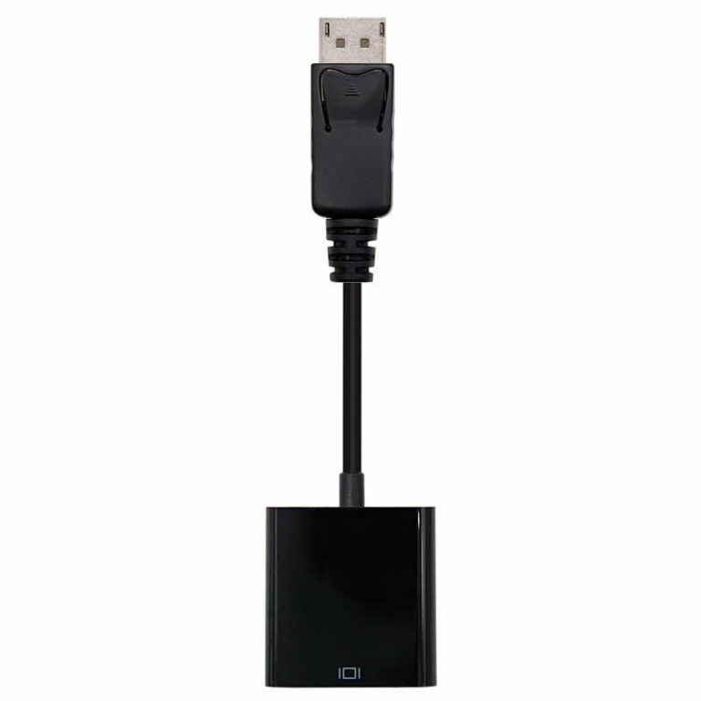 Conversor Nanocable 10.16.0602/ DisplayPort Macho - VGA Hembra/ 15cm/ Negro
