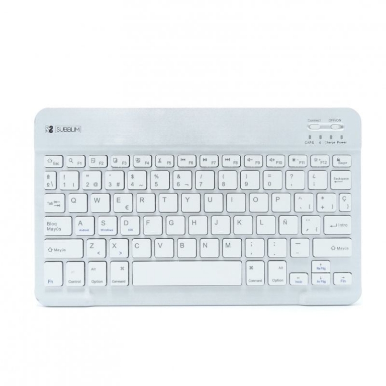Teclado Compacto Inalámbrico Subblim Smart/ Plata