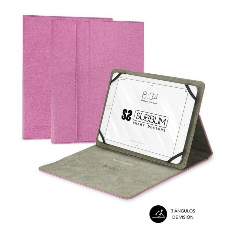 Funda Subblim Clever Stand para Tablets de 9.6"-11"/ Rosa