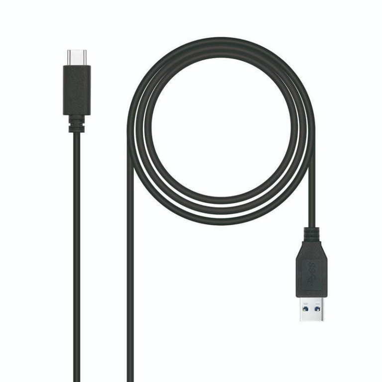 Cable USB 3.1 Tipo-C Nanocable 10.01.4001-L150/ USB Tipo-C Macho - USB Macho/ 10Gbps/ 1.5m/ Negro