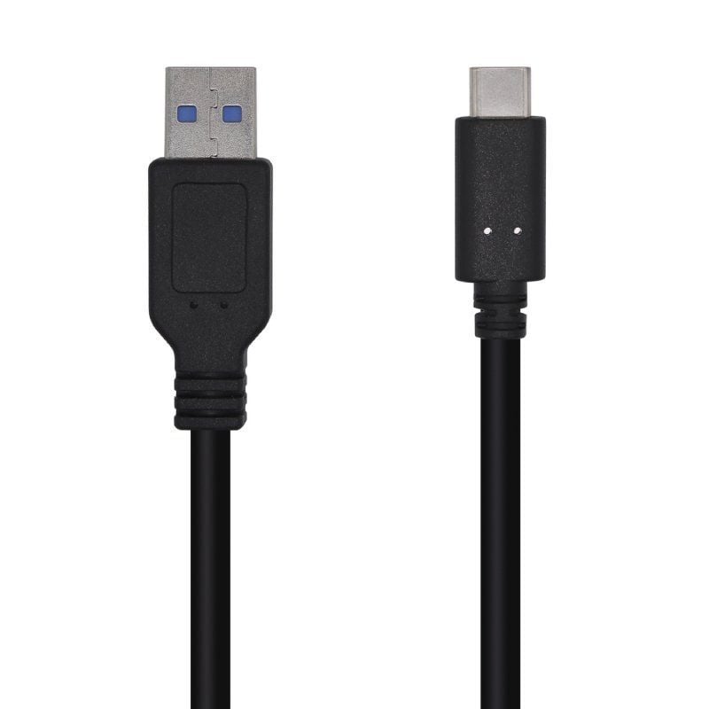 Cable USB 3.1 Tipo-C Aisens A107-0450/ USB Tipo-C Macho - USB Macho/ 10Gbps/ 1.5m/ Negro