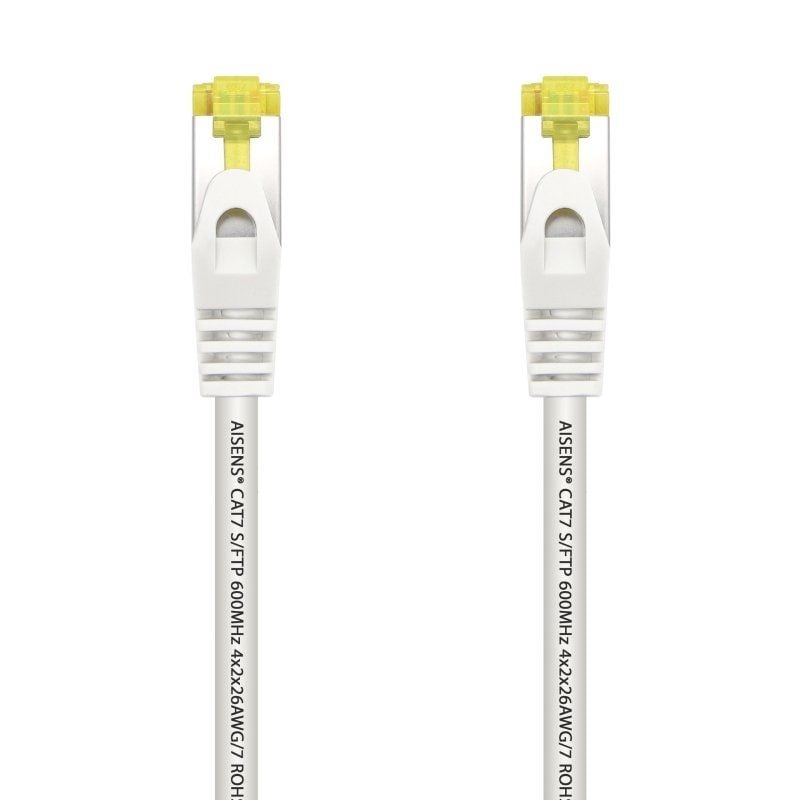 Cable de Red RJ45 SFTP Aisens A146-0490 Cat.7/ 1m/ Blanco