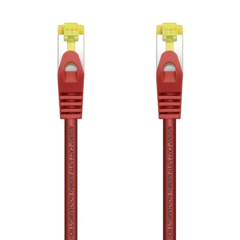 Cable de Red RJ45 SFTP Aisens A146-0469 Cat.7/ 50cm/ Rojo