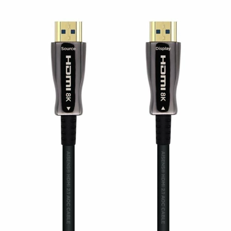 Cable HDMI 2.1 AOC 8K Aisens A153-0524/ HDMI Macho - HDMI Macho/ 100m/ Negro