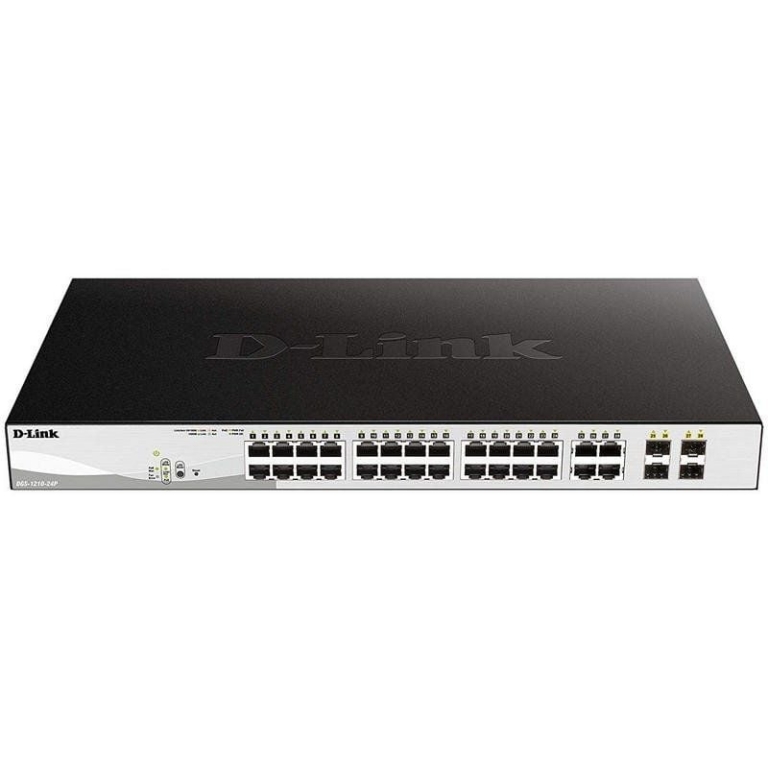 Switch Gestionable D-Link DGS-1210-24P 24 Puertos/ RJ-45 10/100/1000/ PoE/ SFP